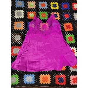 Victoria's Secret Very Sexy Purple Lace Babydoll Lingerie Gown Size Large